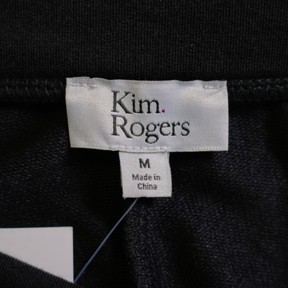NWT Kim Rogers Soft Sets True Black Pants -Meium 34 / 30- Polyester Spandex Hig - Picture 3 of 7